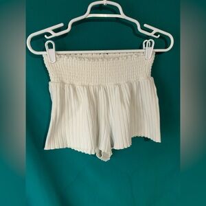 Z Supply Vanilla Ice Dawn Smocked Ribbed/Textured High Rise Shorts